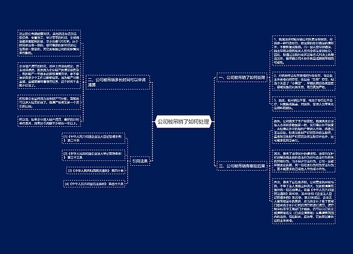 公司被吊销了如何处理