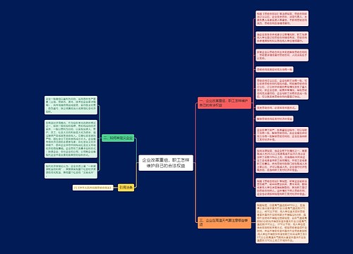 企业改革重组，职工怎样维护自己的合法权益