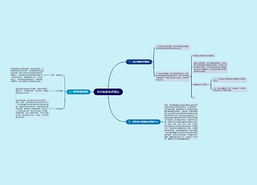 会计制度有何规定