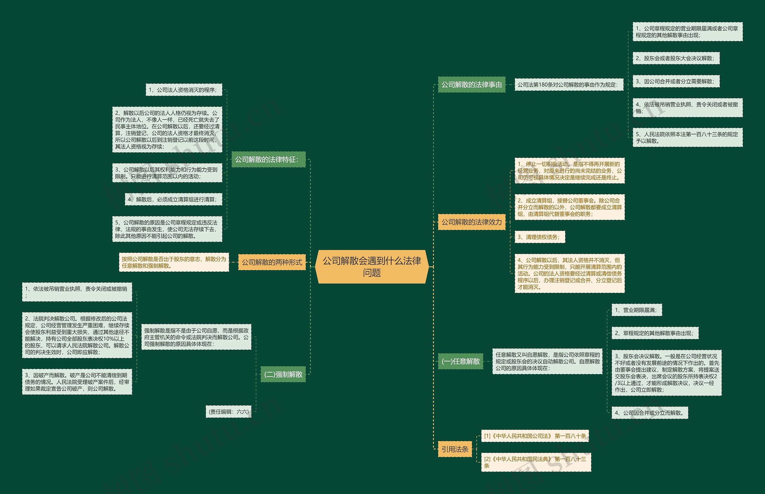 公司解散会遇到什么法律问题思维导图