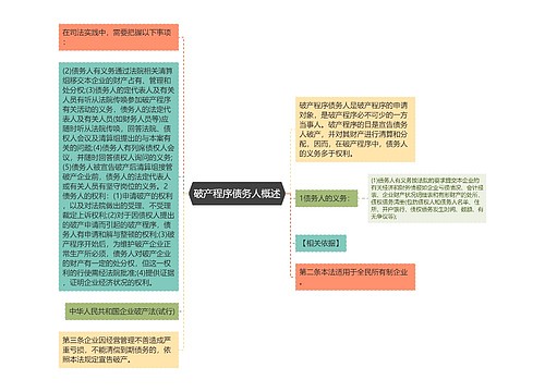 破产程序债务人概述