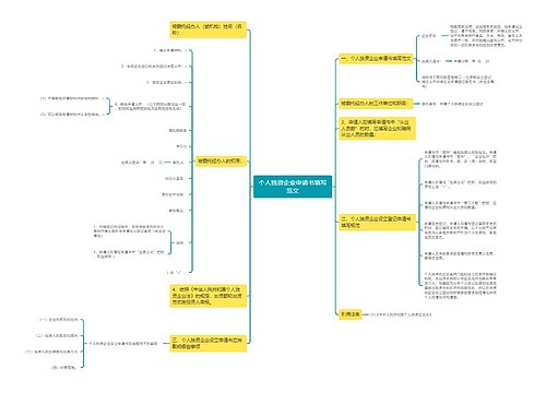 个人独资企业申请书填写范文