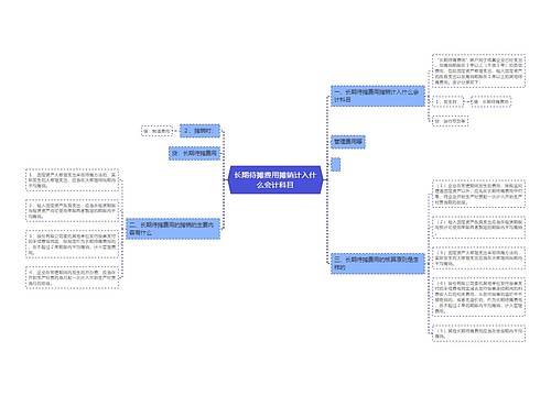 长期待摊费用摊销计入什么会计科目