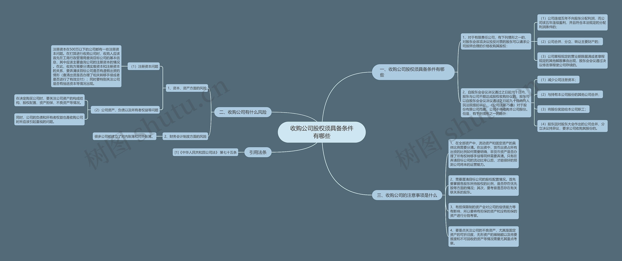 收购公司股权须具备条件有哪些思维导图