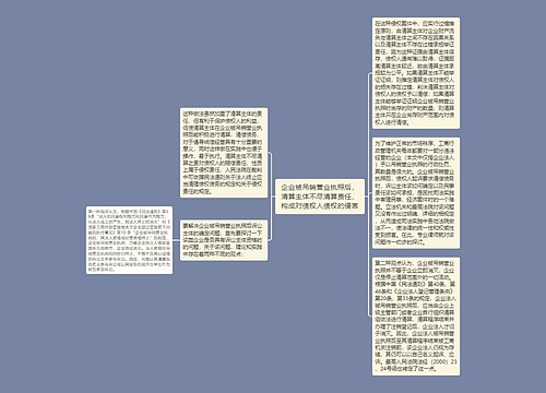 企业被吊销营业执照后，清算主体不尽清算责任，构成对债权人债权的侵害