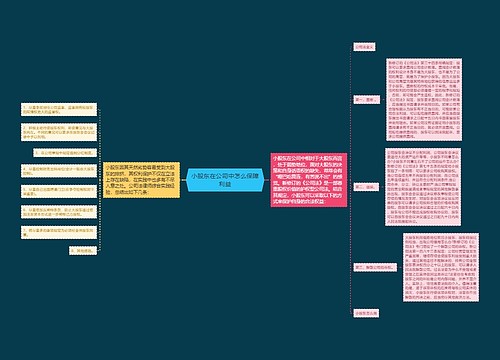 小股东在公司中怎么保障利益