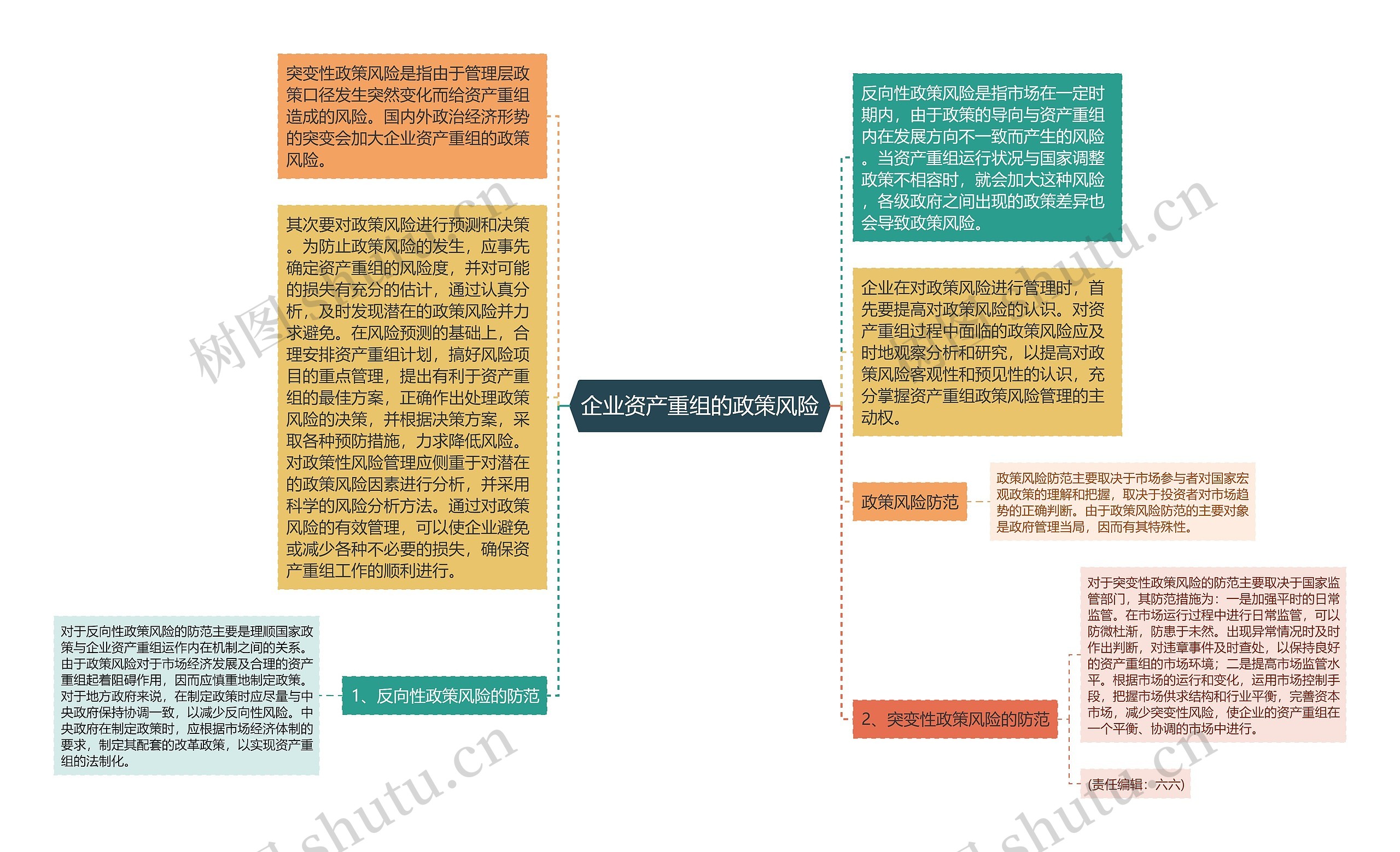 企业资产重组的政策风险思维导图