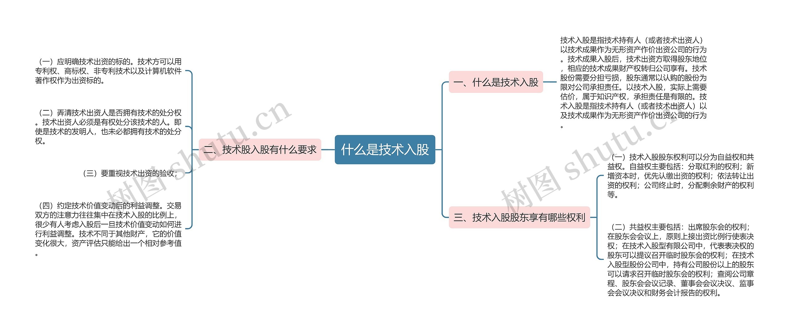 什么是技术入股思维导图