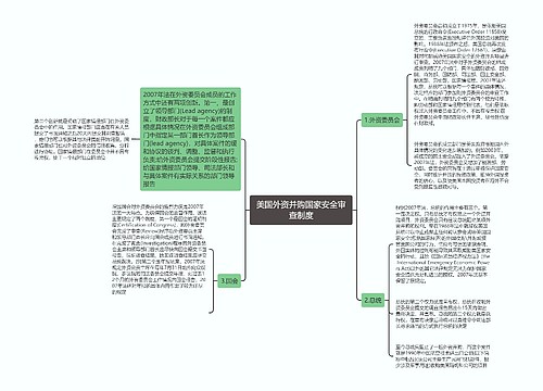 美国外资并购国家安全审查制度