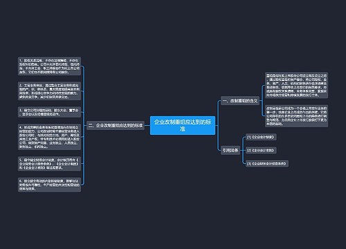 企业改制重组应达到的标准