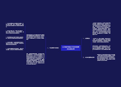 公司被吊销后不及时清算的法律后果