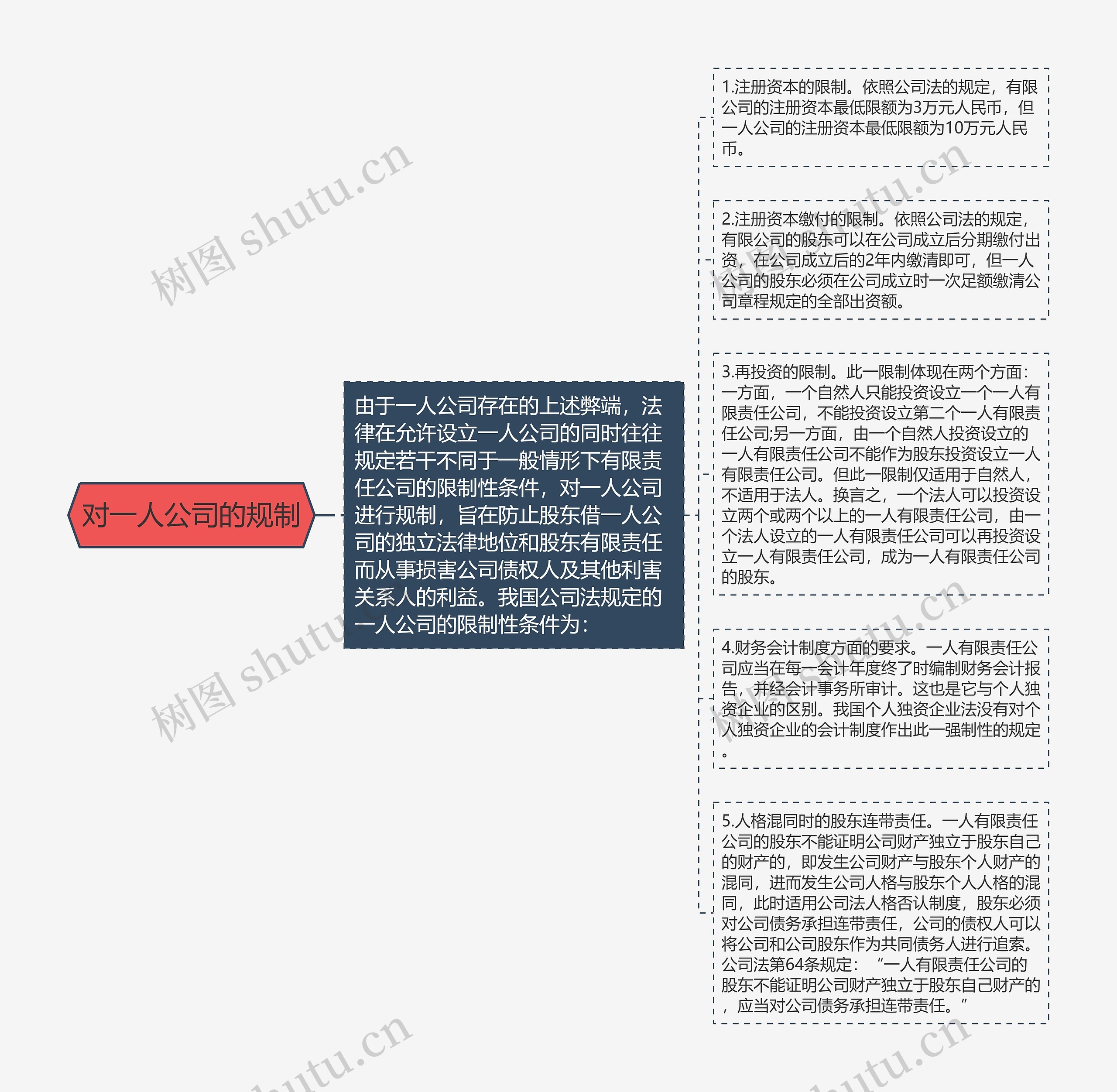 对一人公司的规制思维导图