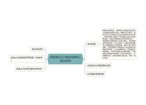 有限责任公司股东能转让其出资吗