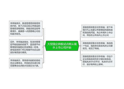 大型国企持股试点将从境外上市公司开始