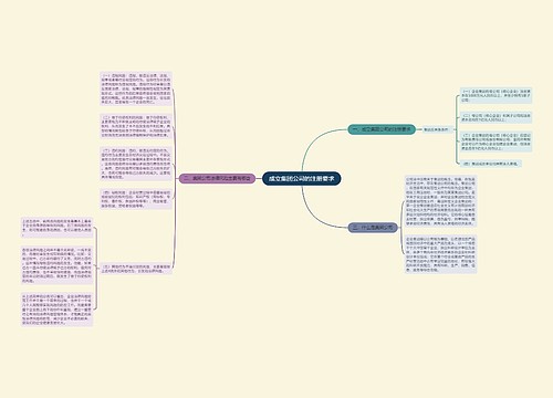 成立集团公司的注册要求