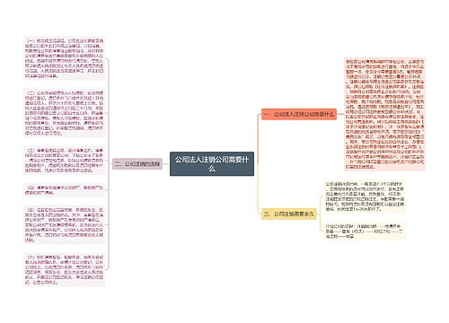 公司法人注销公司需要什么