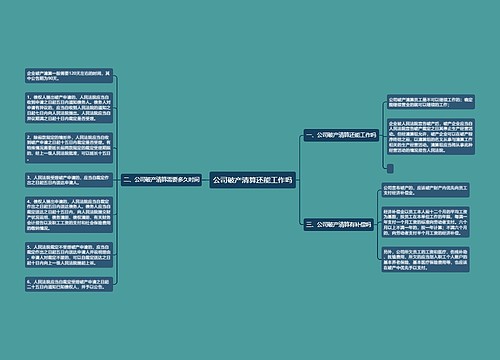 公司破产清算还能工作吗