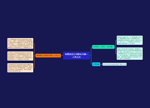 有限责任公司股东只剩一人怎么办