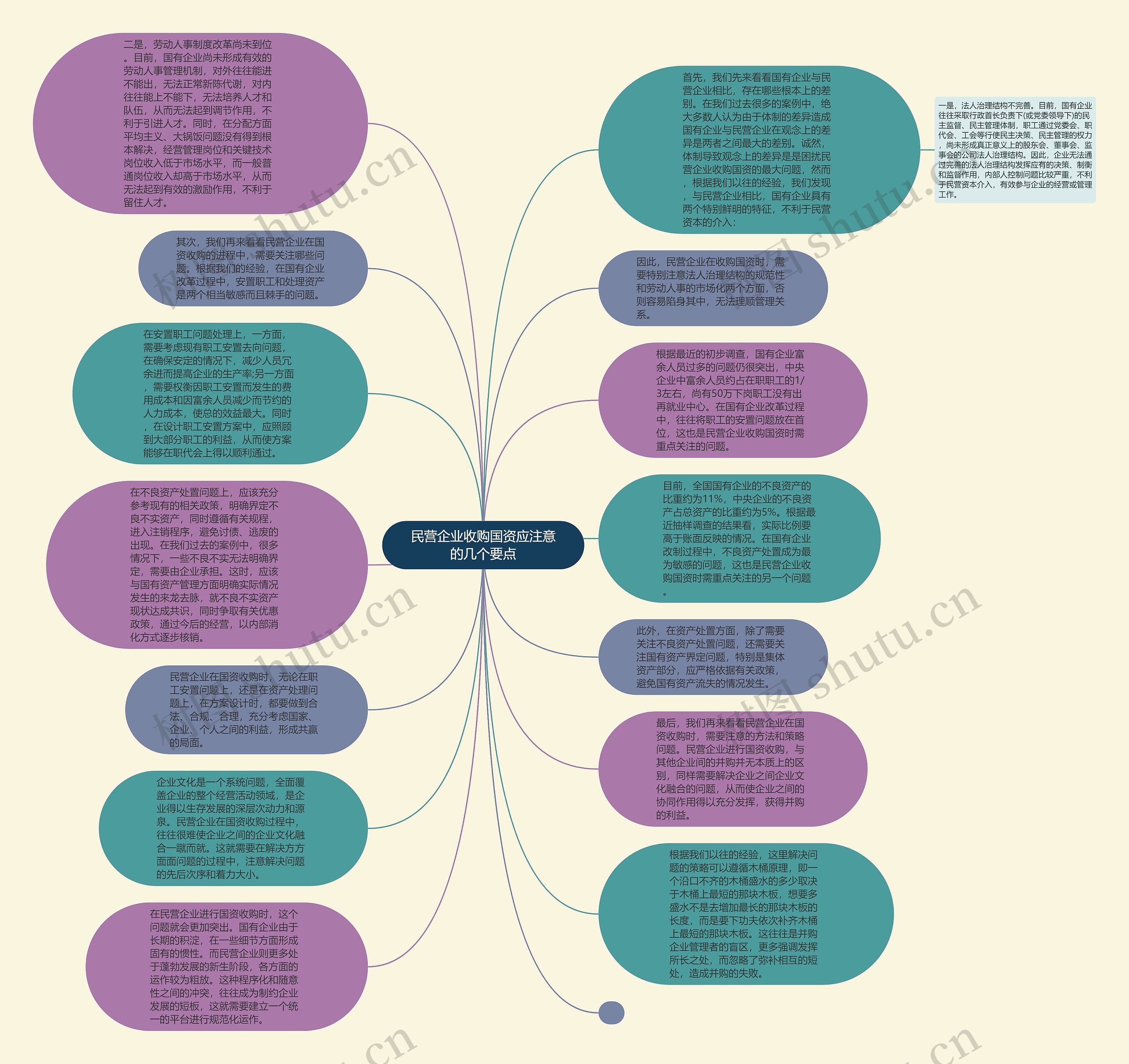民营企业收购国资应注意的几个要点思维导图