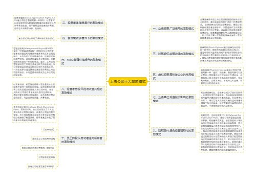 上市公司十大激励模式