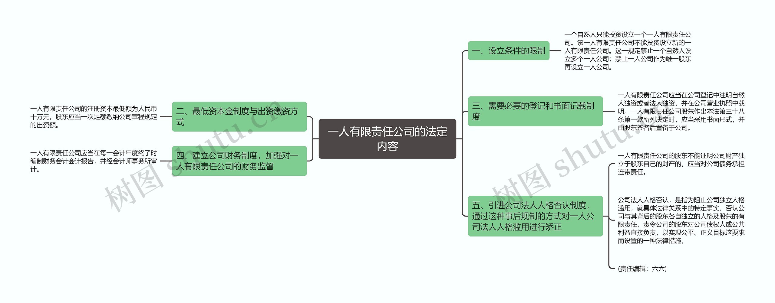 一人有限责任公司的法定内容