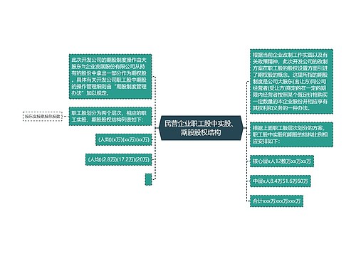 民营企业职工股中实股、期股股权结构