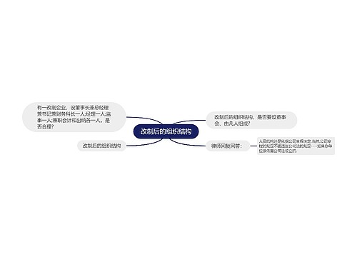 改制后的组织结构