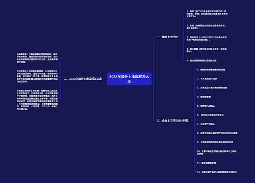 2022年境外上市流程怎么走