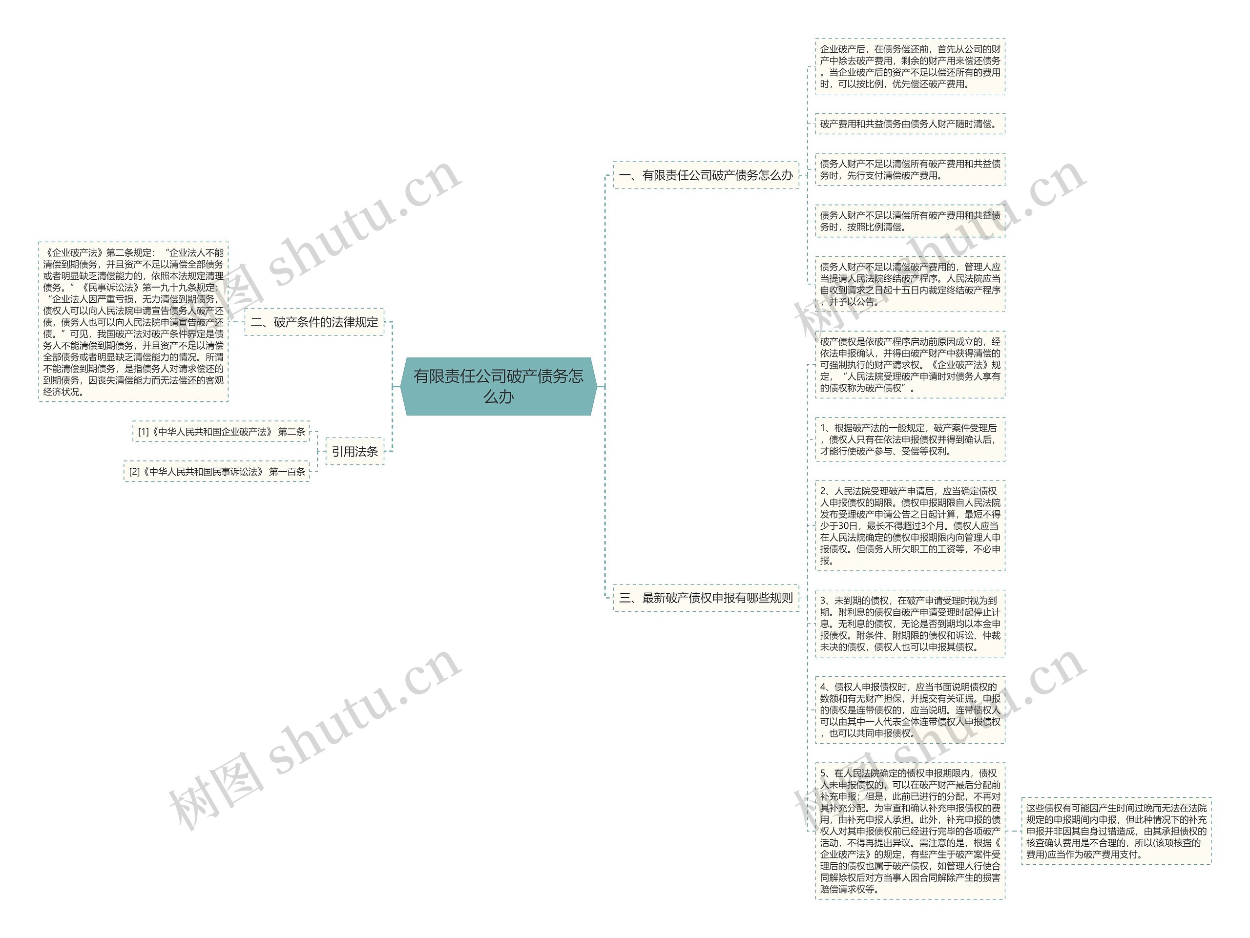 有限责任公司破产债务怎么办思维导图