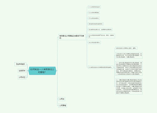 如何制定一人有限责任公司章程？