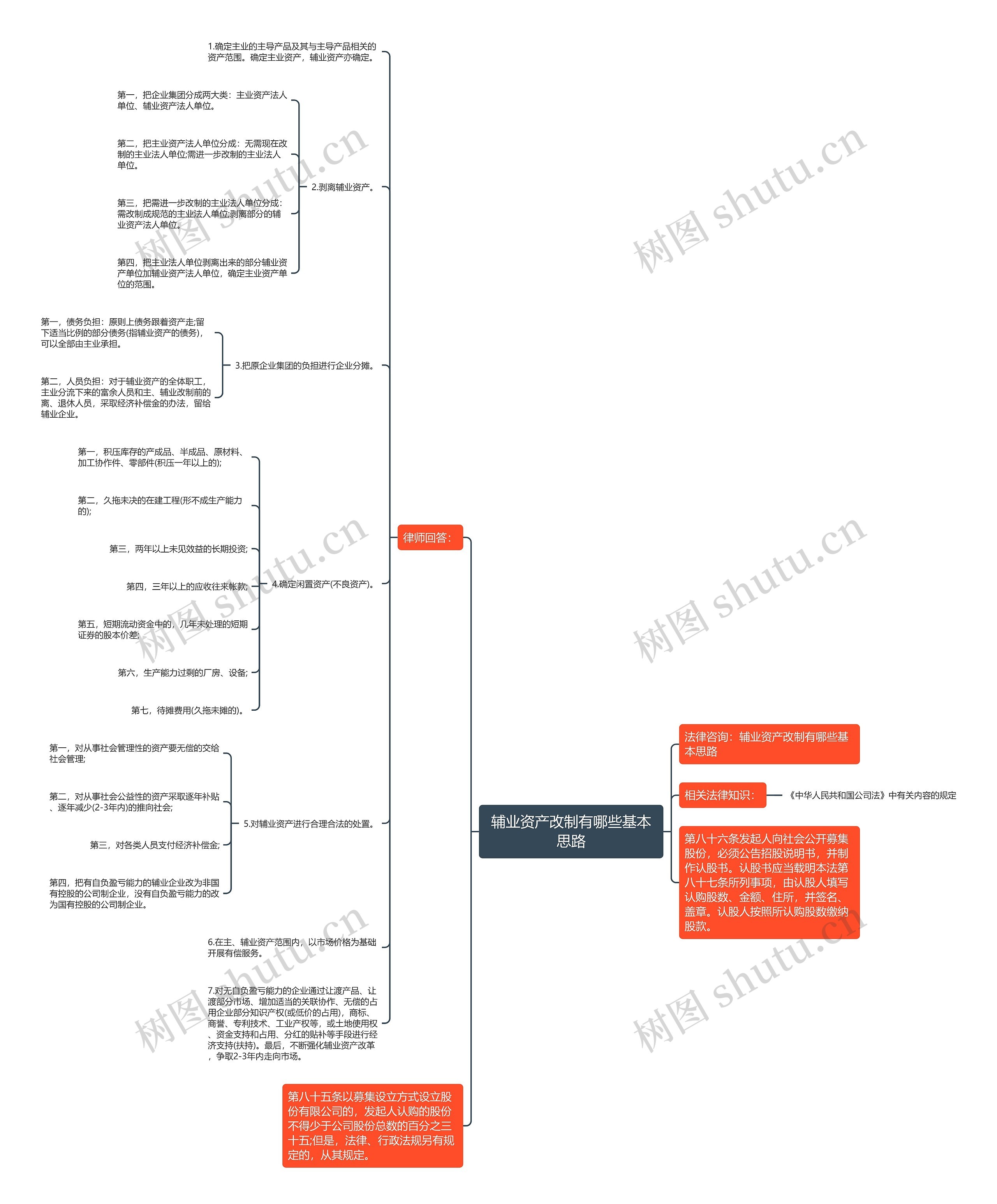 辅业资产改制有哪些基本思路思维导图