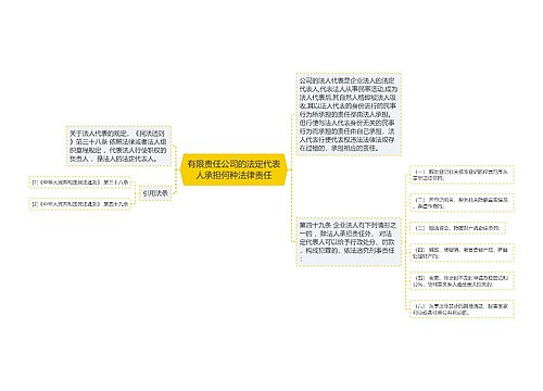 有限责任公司的法定代表人承担何种法律责任