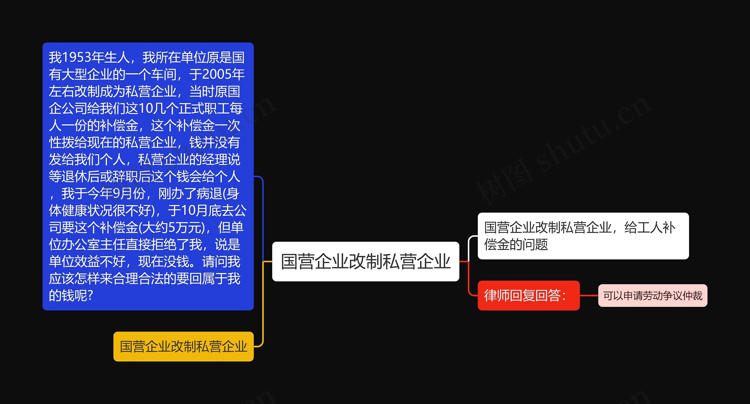 国营企业改制私营企业思维导图