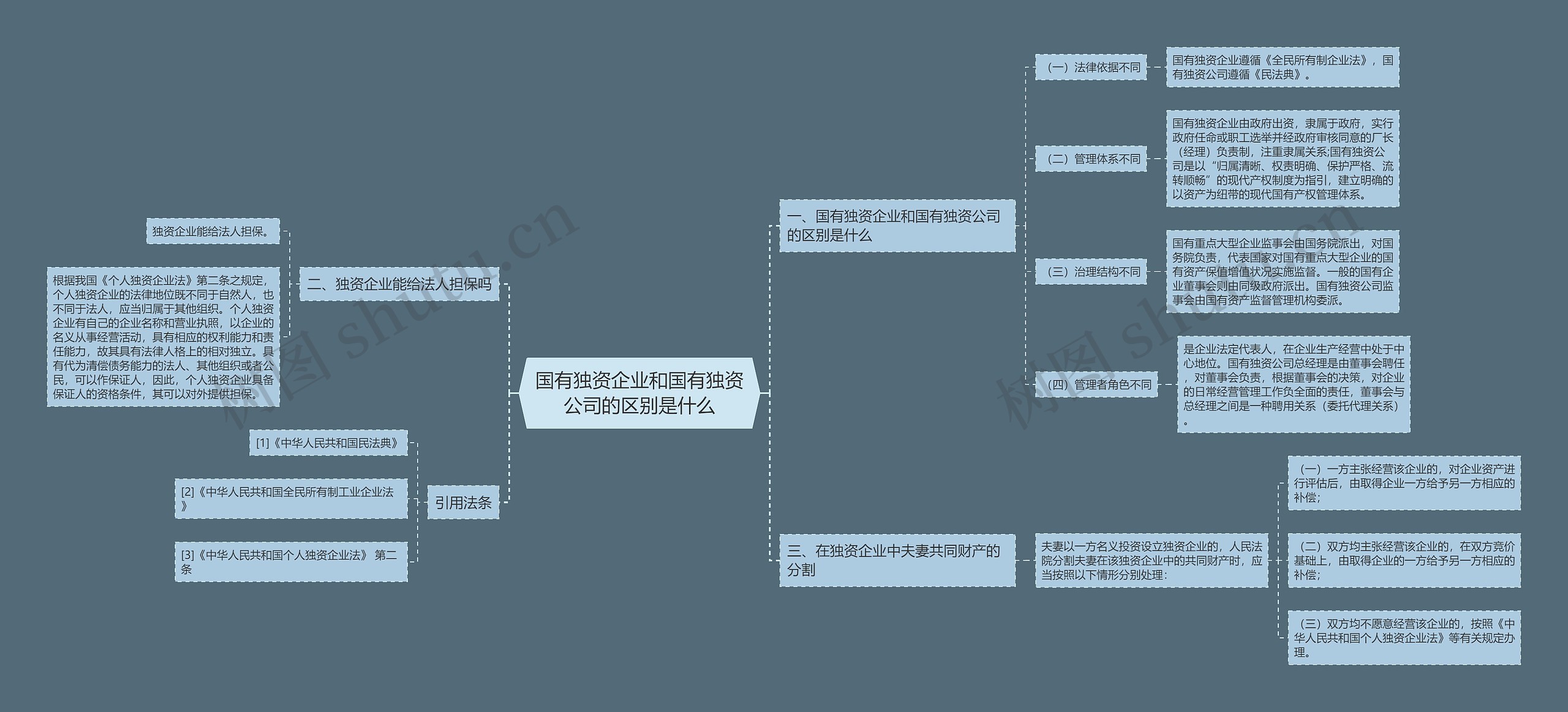 国有独资企业和国有独资公司的区别是什么思维导图