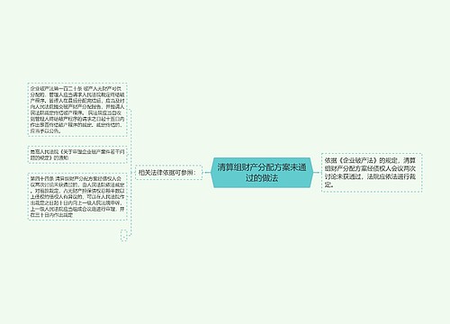 清算组财产分配方案未通过的做法