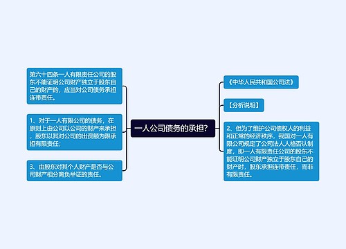 一人公司债务的承担？