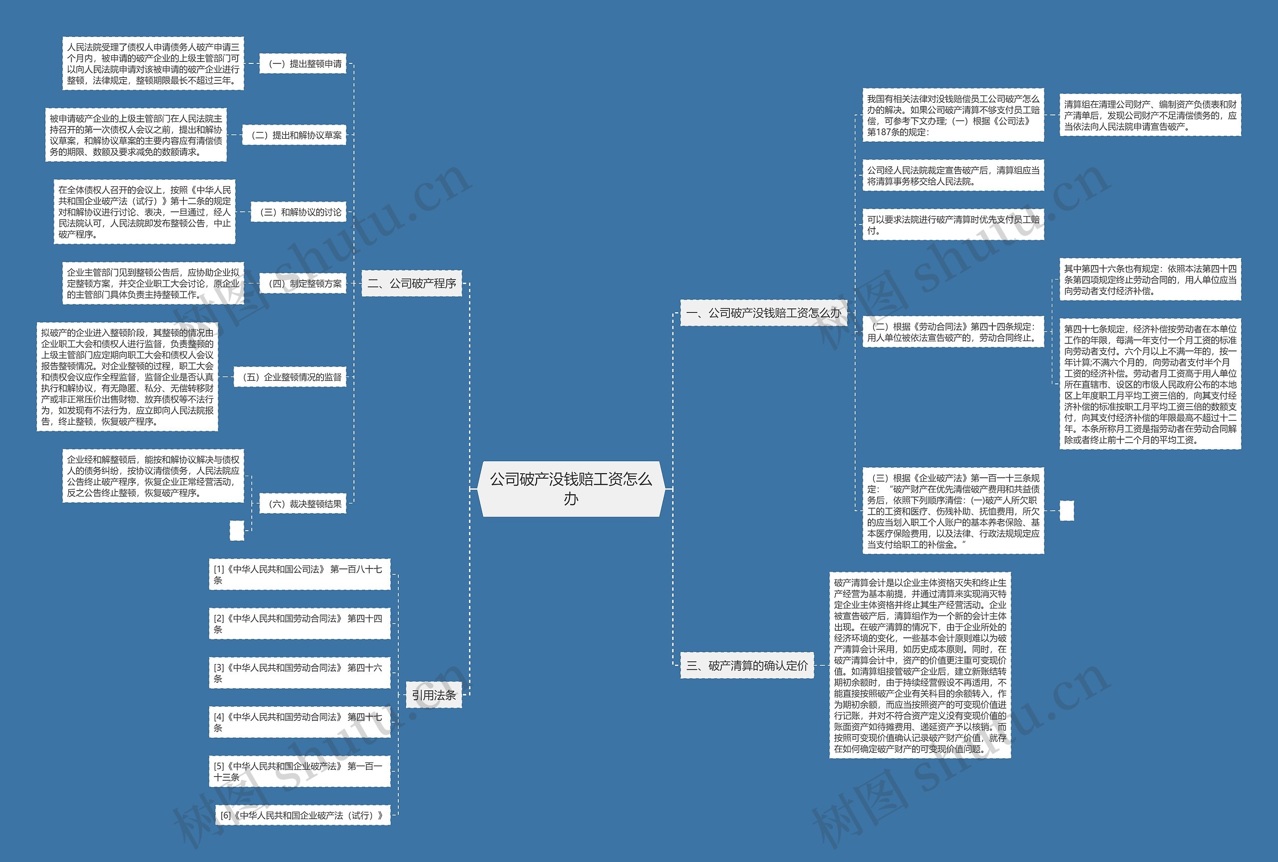 公司破产没钱赔工资怎么办思维导图