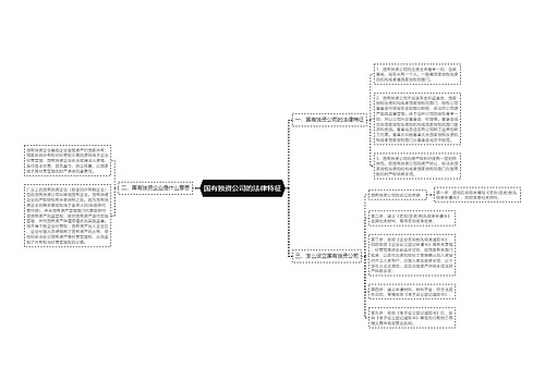 国有独资公司的法律特征