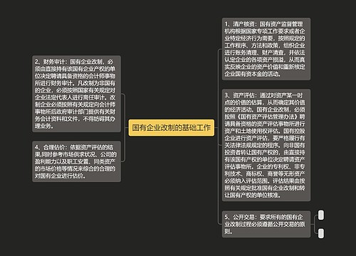 国有企业改制的基础工作