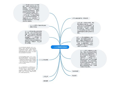 一人公司制度的优缺点