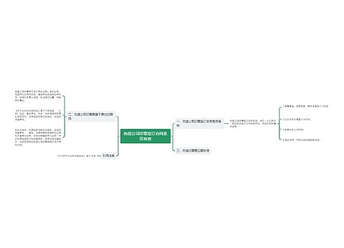 伪造公司印章签订合同是否有效