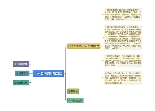 一人公司的形成方式