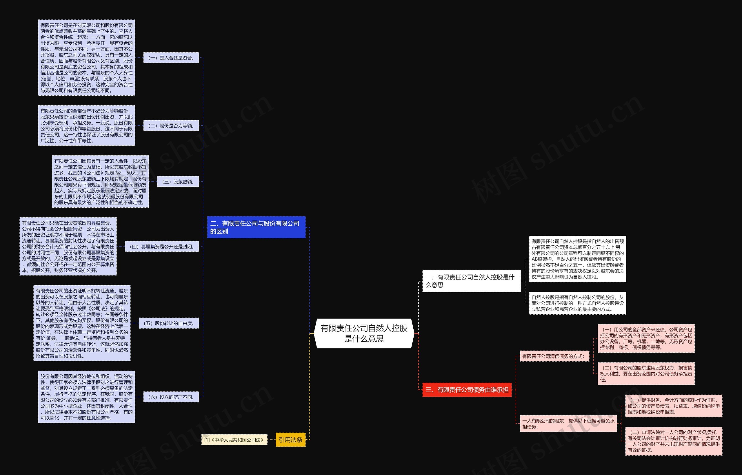 有限责任公司自然人控股是什么意思思维导图