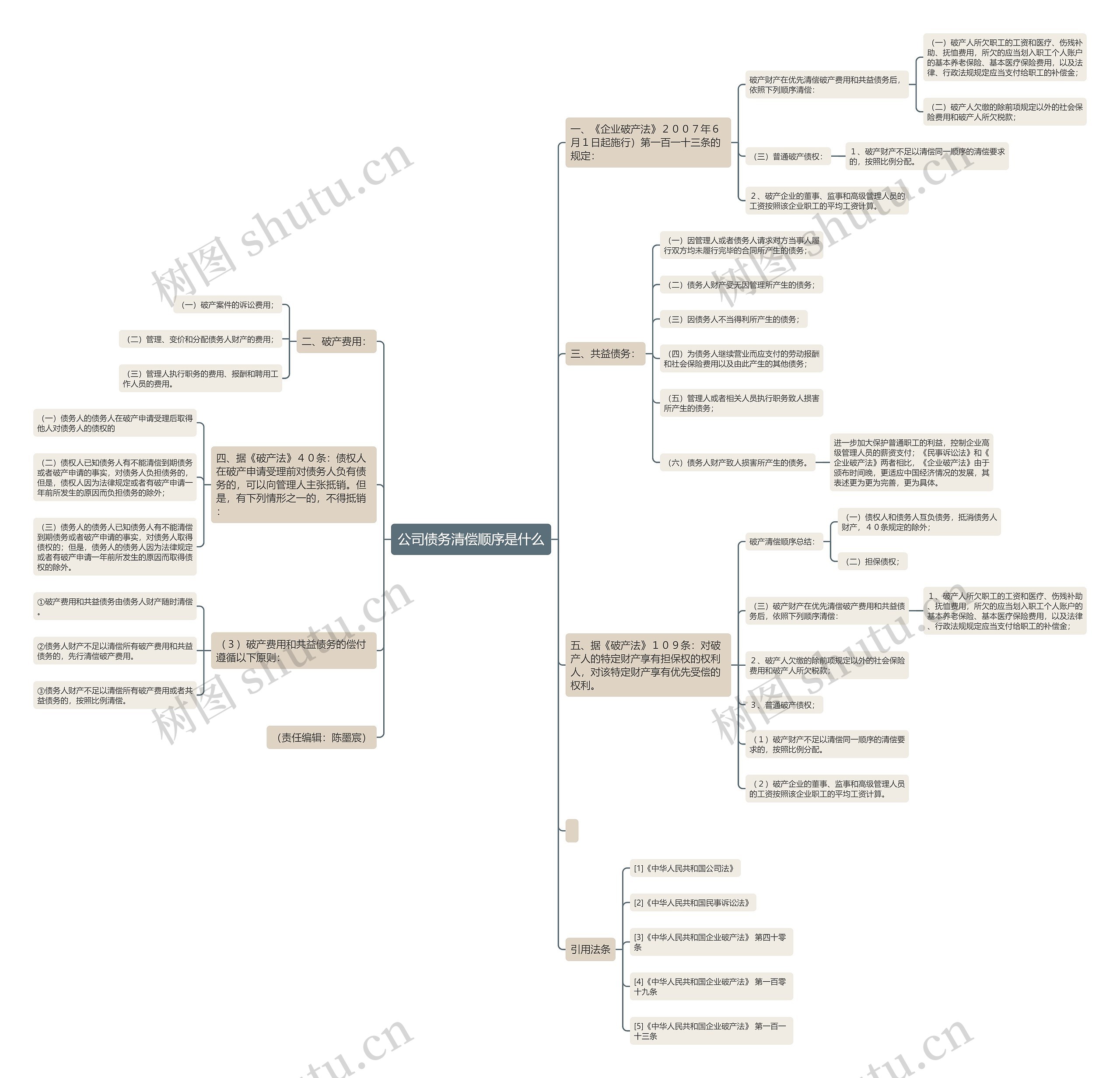 公司债务清偿顺序是什么思维导图