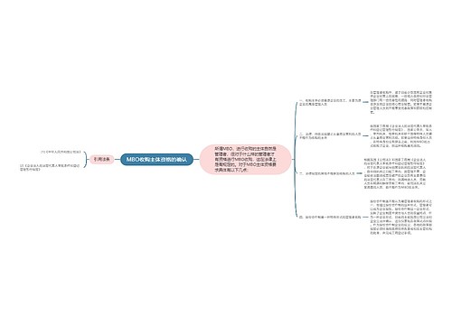 MBO收购主体资格的确认