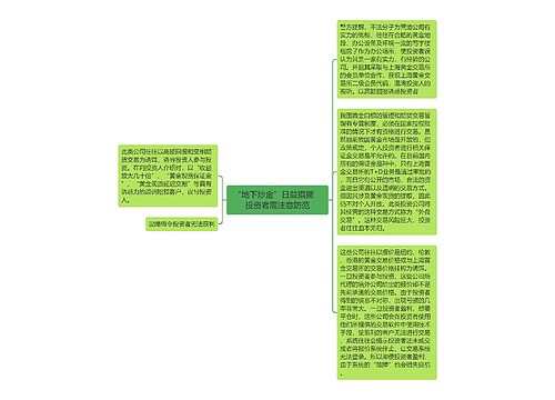 “地下炒金”日益猖獗　投资者需注意防范