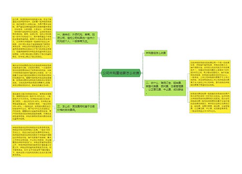 公司并购重组要怎么收费