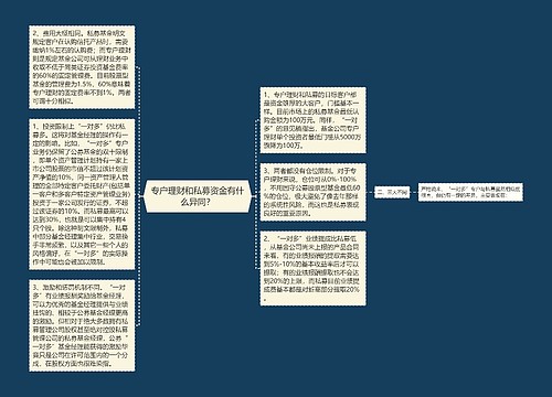 专户理财和私募资金有什么异同？