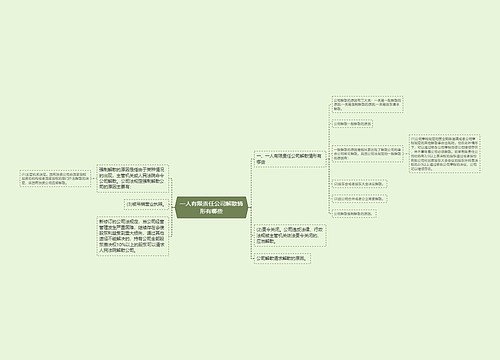 一人有限责任公司解散情形有哪些