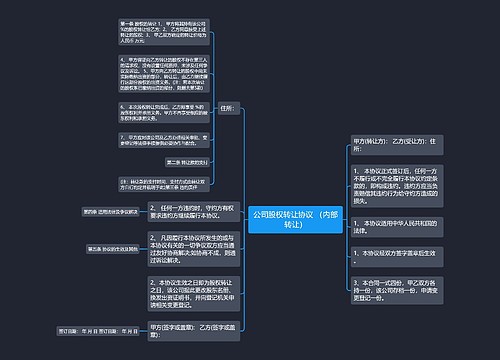 公司股权转让协议 （内部转让）